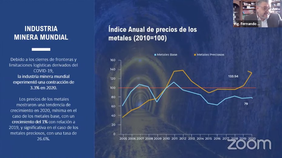 Outletminero's tweet photo. #AlMomento el Presidente de la @Camimex_Oficial, Fernando Alanís (@falaniso) presenta el panorama de la #minería en #México durante el 2020 en temas de impacto económico y socia, haciendo hincapié la presencia de la pandemia y el reto a ser considerada una #ActividadEsencial. https://t.co/ro9ASuxEnZ