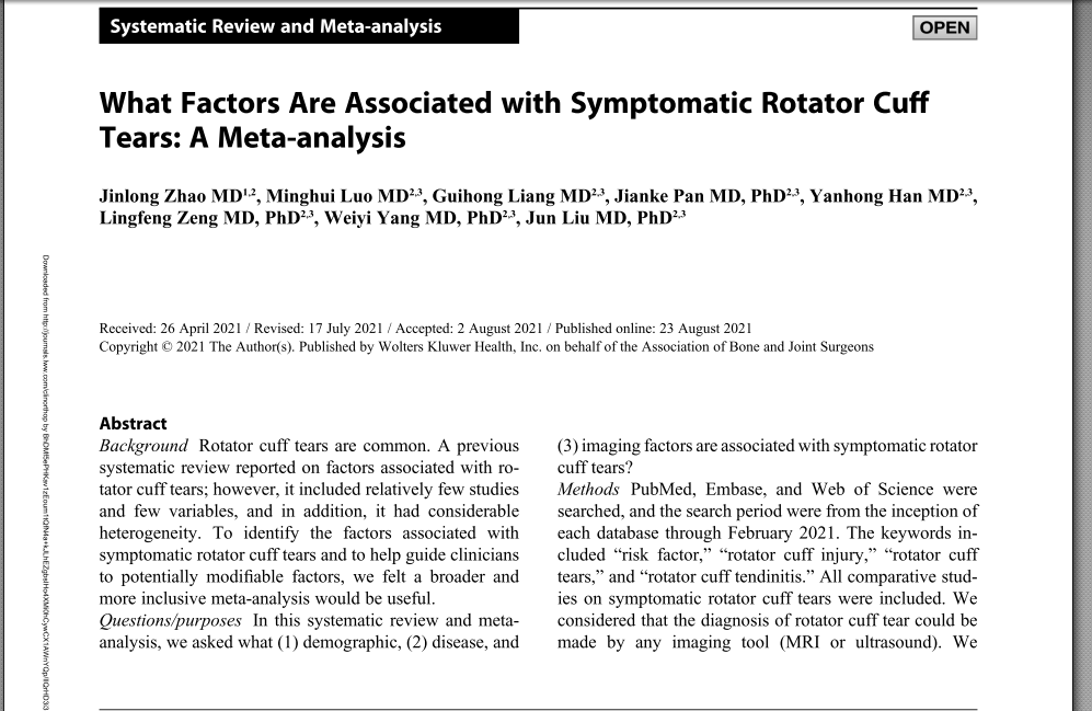 PhysioMeScience's tweet photo. What Factors Are Associated with Symptomatic Rotator Cuff Tears: A Meta-analysis

👀👀👇👇

https://t.co/UiNYilxCyw https://t.co/MxiYYF6DDz
