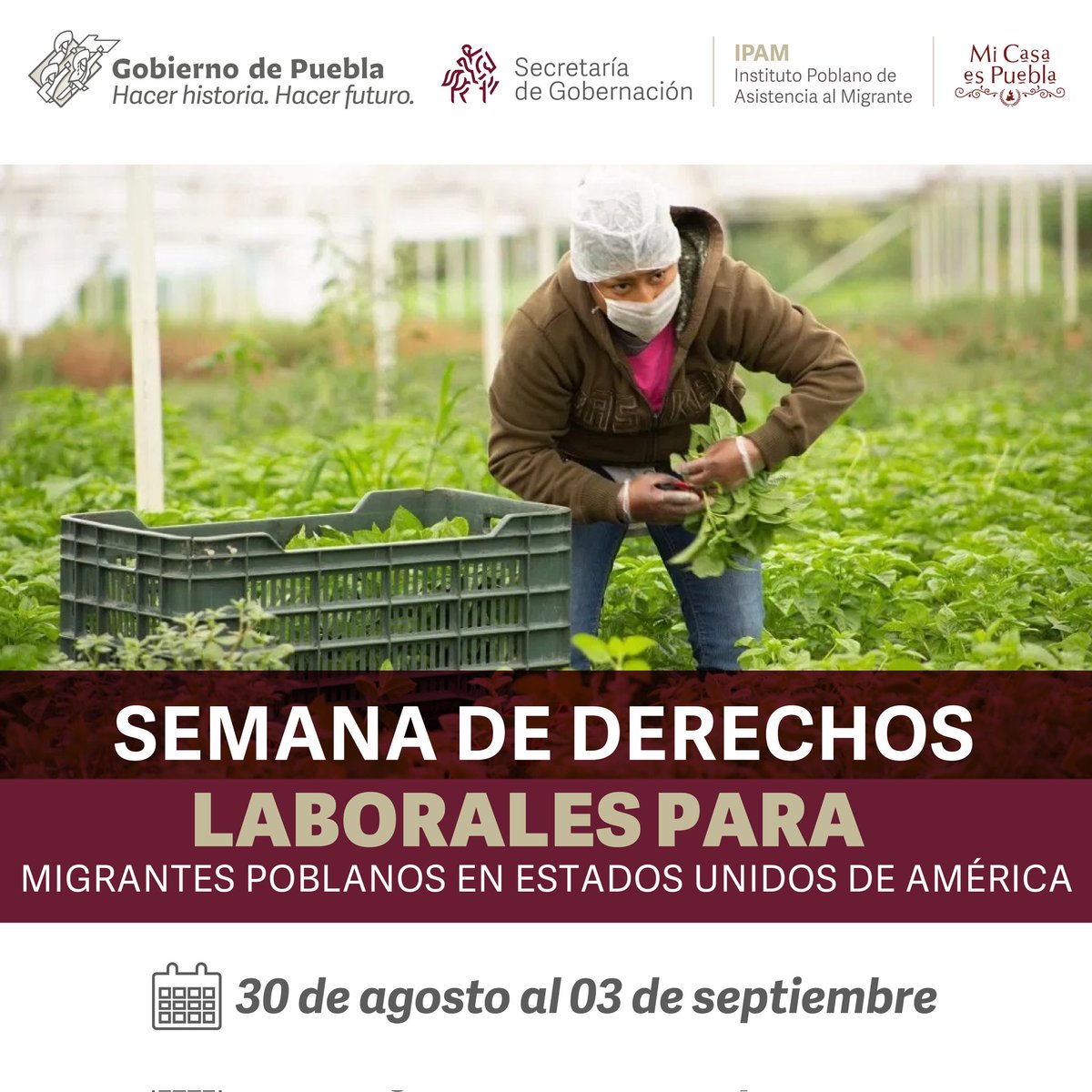 Segob_Puebla's tweet photo. El @Gob_Puebla a través del @migrantepoblano, se suma a los esfuerzos de la red consular de #México en #EUA que en el Día del Trabajo en la Unión Americana, promueve la #Semana de #DerechosLaborales para que los trabajadores migrantes poblanos los conozcan y los hagan valer. https://t.co/Wsk6B3Fn9f