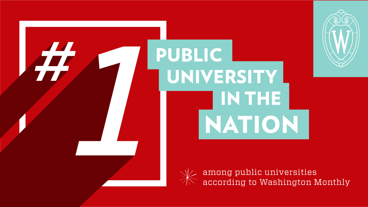 UWMadison's tweet photo. #UWMadison is the top public university in the nation, according to Washington @monthly. #OnWisconsin!

https://t.co/pgHr1UO62Y https://t.co/hvwDaTC1m8