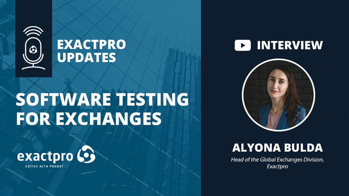 exactpro's tweet photo. Head of @exactpro’s Global Exchanges Division Alyona Bulda (@albulda) and Sr Marketing Comms Manager Daria Degtyarenko talk about the software testing services Exactpro provides to exchanges worldwide: https://t.co/dOXWcbYNlC https://t.co/ODiQJplnYa