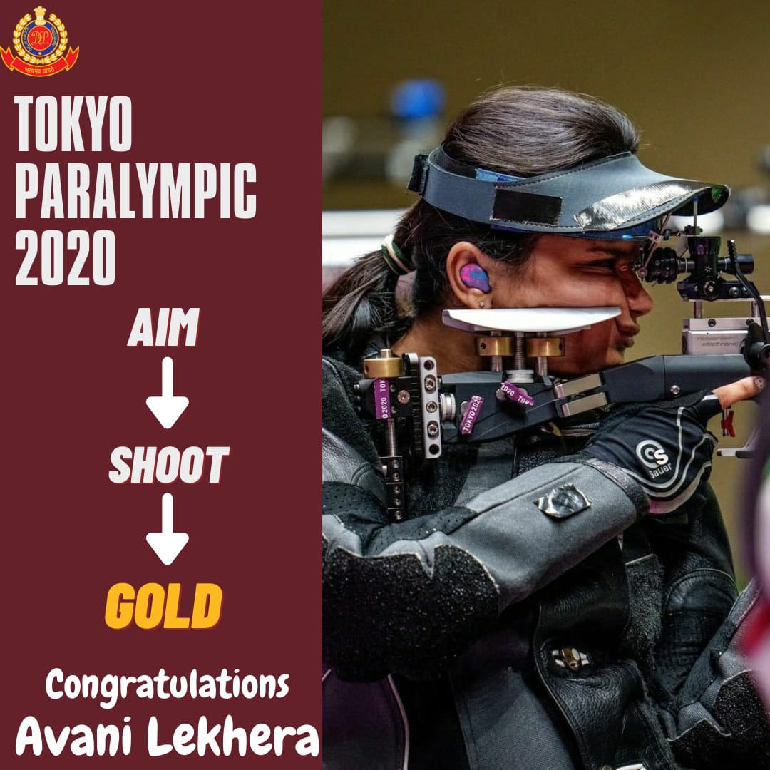 <a href="/PMOIndia/">PMO India</a> <a href="/HMOIndia/">गृहमंत्री कार्यालय, HMO India</a> <a href="/LtGovDelhi/">LG Delhi</a> <a href="/CPDelhi/">CP Delhi #DilKiPolice</a> #Paralympics #gold #TakingOnCorona #WeCareWeDare #dcpnewdelhi #wearamask #alwaysonduty #DelhiPolice #india  #AvaniLekhara