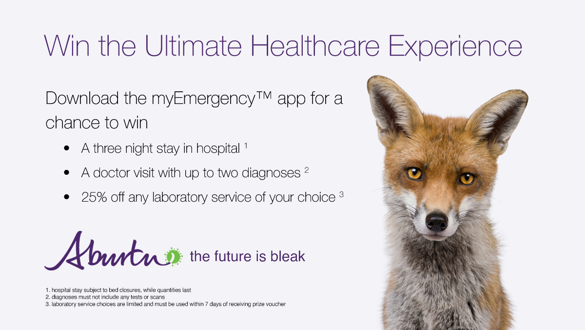 A public system cannot keep up with the demands of a modern society. We are happy to announce our partnership with TELUS myEmergency™. Simply download the myEmergency™ app and follow the prompts during an emergency. Have your health card and credit card ready. #ableg #onyourown