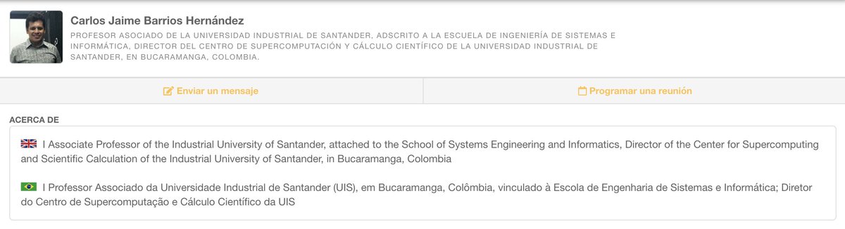 SC3UIS's tweet photo. Hoy en #ConfTICAL2021 nuestro director @carlosjaimebh @SC3UIS #CAGE y profesor @EISIUIS @UIS presentará el ecosistema colaborativo de la Red Colombiana de Computación Avanzada @RENATAColombia #LaRedCCA https://t.co/RYaTcDgqV9 https://t.co/1PKw5DZ0IF