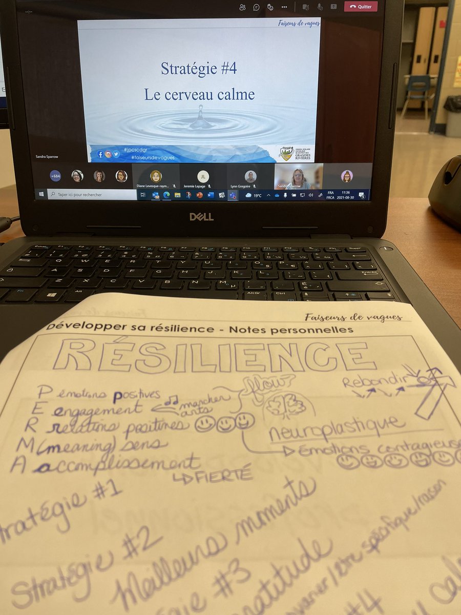 Merci Sandra et <a href="/jeremieLEP/">Jeremie Lepage</a> pour l’atelier : Développer sa résilience 🙂 Merci pour les stratégies! PERMA #JPCSCDGR #faiseursdevagues 🌊 

Je fais mon possible pour rendre #DonBosco une école bienveillante du <a href="/CSCDGR/">CSCDGR</a> en faisant un plan d’action! 📝