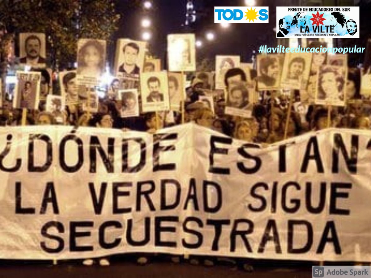 30 de Agosto. DIA INTERNACIONAL DE DETENIDO DESAPARECIDO. Por elles, por nosotres, por lxs que lucharon, resistieron, militaron y soñaron con una Patria Libre, Justa y Soberana. Les compañeres de LA VILTE dicen ¡PRESENTE, 30.000 COMPAÑERES DETENIDES DESAPARECIDES, PRESENTES!!!