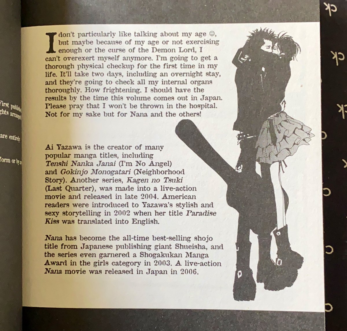 nanapilIed's tweet photo. ai yazawa’s notes on the nana volume 17 :( https://t.co/czkRLQ4Ih9