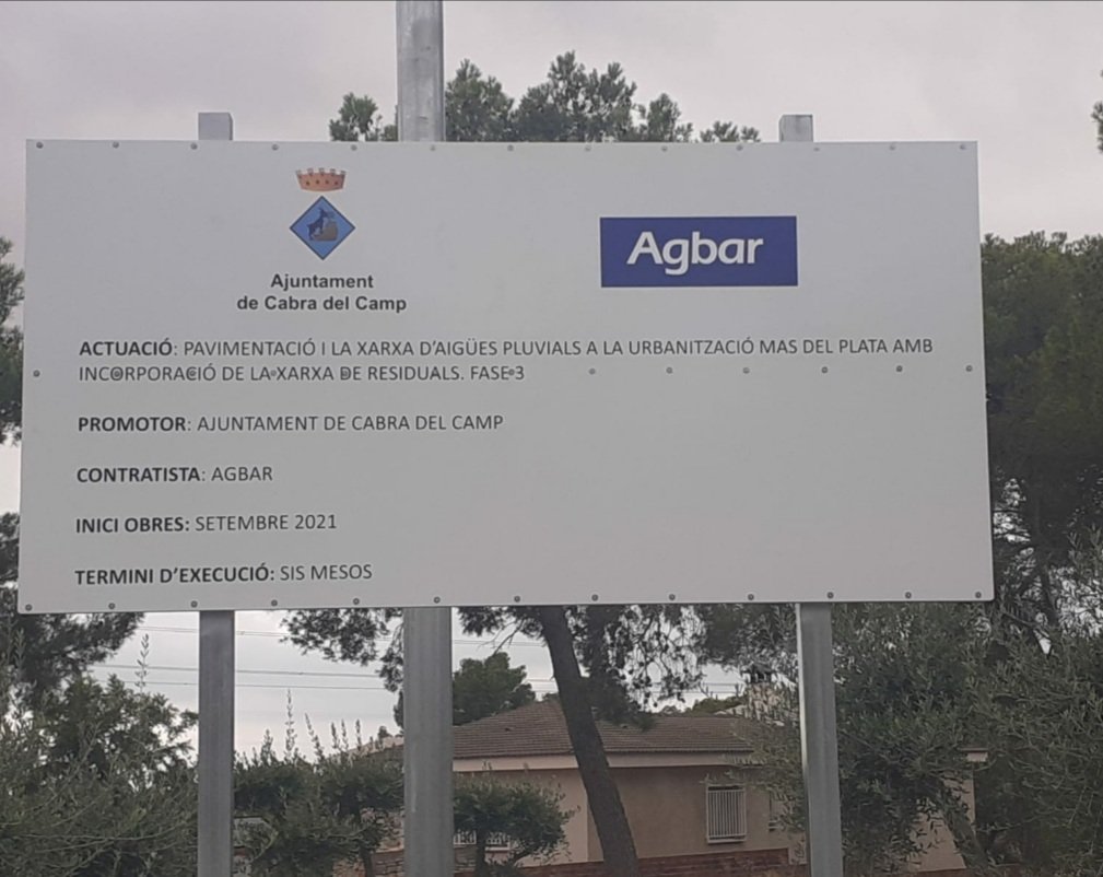 A @AGBARclients estem molt satisfets de poder executar les obres de la fase 3 de Mas del Plata que també aniran acompanyades de la millora de la xarxa d'aigua potable💧🚧.