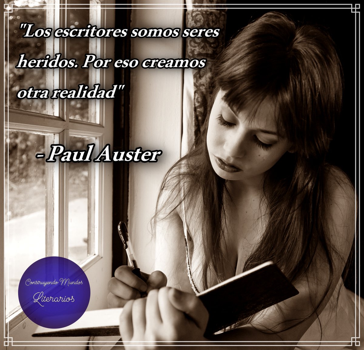 ¡Feliz inicio de semana lectores y escritores!
¿Qué opinas de esta frase? Dilo en los comentarios.
#PaulAuster
#elamoralaliteraturanosune
#writersofinstagram #writers #writerscommunity #writerslife  #readersofinstagram #bookstagram #bookish #bookislife #bookishlife #bookishly