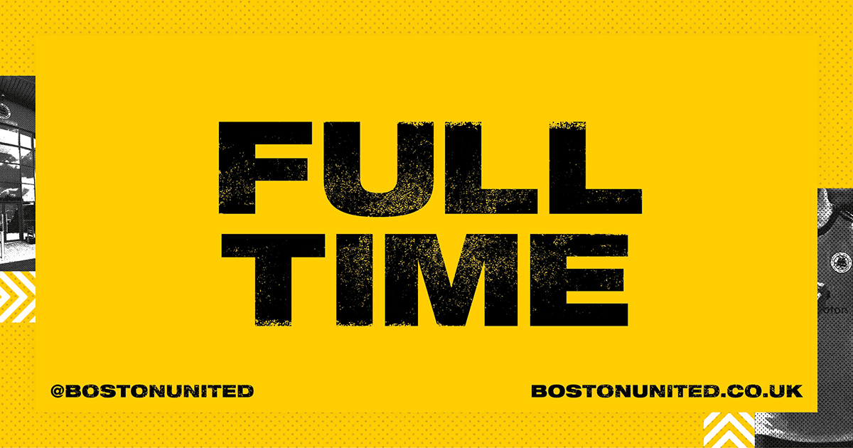 FULL-TIME: Bradford Park Avenue 1-2 Boston United (Windass 44; Wright Jnr 4, Elliott 51).