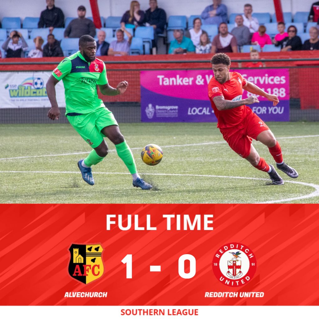 RedditchUtd's tweet photo. #ALVRED | FT 1-0
All over here at Lye Meadow. A much improved 2nd half, with far more intent, better possession and opportunities to create. Just lacking that clear chance we needed.
1/2 https://t.co/EGOl89IEhY