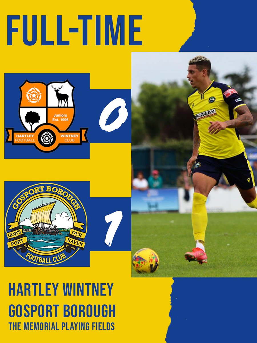 GosportBFC's tweet photo. ⏱️| FULL-TIME
LEWIS with the only goal game. It means that Boro have four wins out of five.
#UTB #HARGOS #JoinTheBoroFamily https://t.co/9P86wDxUZE