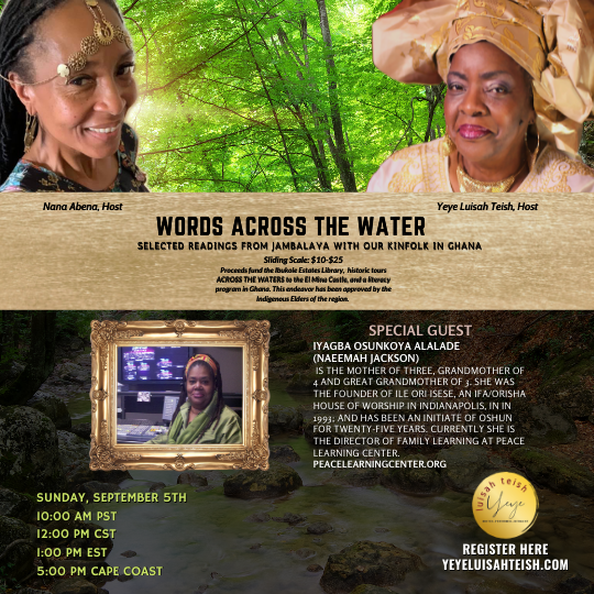 LuisahTeish's tweet photo. This program honors the mighty Ancestors on whose shoulders we stand! Ibae Egun!β
The βWords Across the Waterβ book party and performance series is hosted by Yeye Luisah Teish and Nana Abena Serwaa. .β
Register here: https://t.co/nfTXlJKBf3β
#luisahteish #jambalaya #oshun https://t.co/VRCyNoOhm7