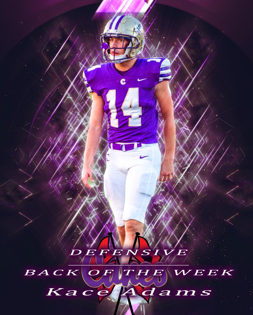 CHSHurricaneFB's tweet photo. @KaceAdams Was our Defensive Back of the week, he recorded 5 Tackles, 7 Assisted, and 2 Pass Breakups. This dude Flew around all night! https://t.co/cQkOoQiaak