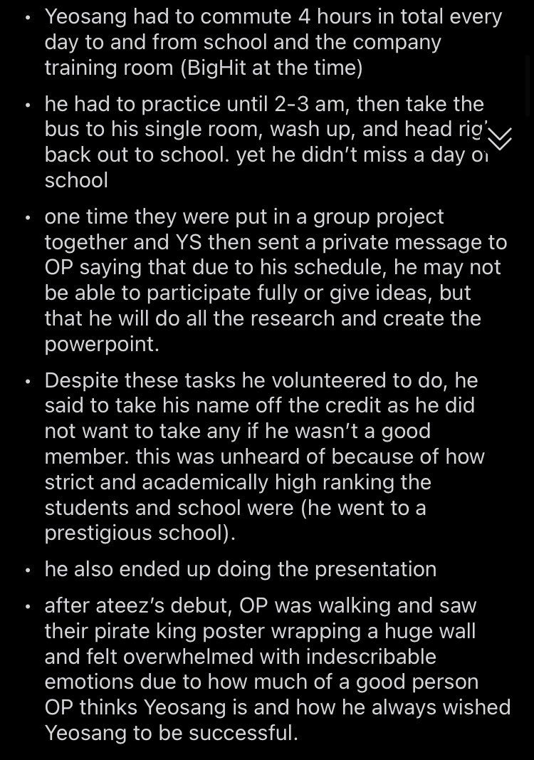 atzonreddit's tweet photo. “Trainee Life is so difficult but Yeosang from ATEEZ had another level of consideration for his classmates” 

((It’s loving yeosang hour!!))

 #에이티즈 @ATEEZofficial #ATEEZ https://t.co/H3ijDO7EUc