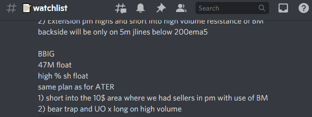 jtraderco's tweet photo. $ROOT $BBIG

Setups explained in our video lesson 

https://t.co/czjzxTBMBg

Watchlist on $TSLA $ROOT $BBIG $BLIN 100% win
#smallcaproom https://t.co/HKjYYe4UMS