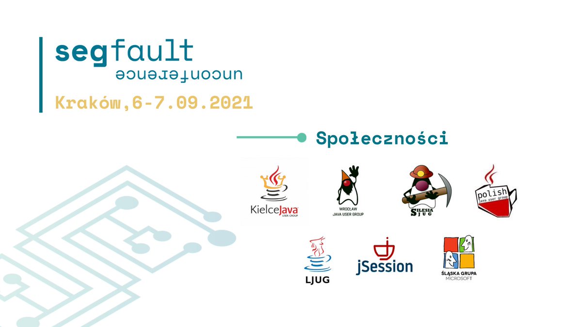 Jesteście z nami! 
Fantastycznie będzie się z Wami spotkać! 
➡ 6-7 września, Kraków 
➡ segfault.events/unconference20… 
Do zobaczenia w Krakowie na #Segfault #Unconference! 
#IT #konferencjaIT #Java #JUG
