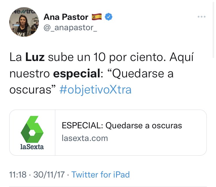 pablocast13's tweet photo. Cuando sube un 10% la luz con Rajoy / Cuando sube un 195% con Sánchez https://t.co/yR1nRcmiCL