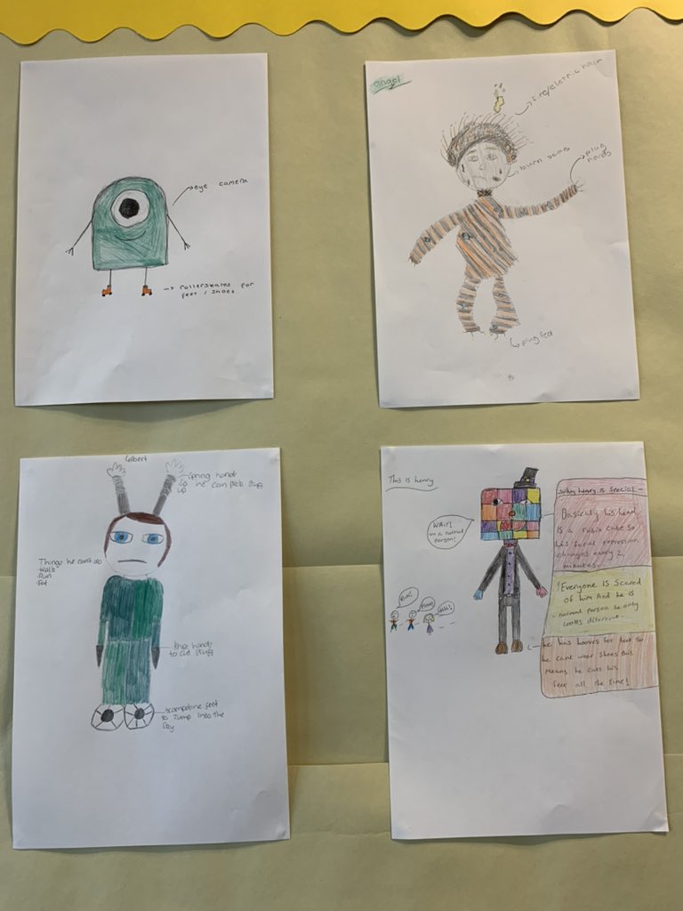 StMattEnglish's tweet photo. Mr Niven’s S2 class have watched Edward Scissorhands and were challenged to create a new monster with an object which replaces a body part. Absolutely wonderful creativity shown by all. https://t.co/msF3ytJVVm