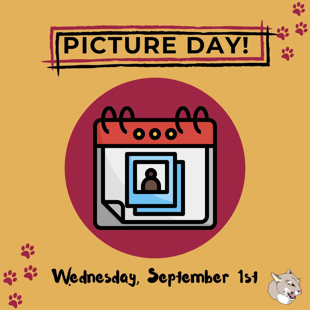 JTMMScougars's tweet photo. Picture Day is on Wednesday, September 1st! Check your email for ordering information!
#inthistogether116 https://t.co/ssD33GaMWW