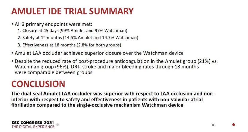 Süleyman Çağan Efe (@scaganefe) on Twitter photo #AMULETIDE study Amulet device provided better closure in pts undergoing LAAO and was noninferior with regard to safety and effectiveness compared to #watchman #ESCCongress <a href="/m_degertekin/">Prof Dr Muzaffer Degertekin</a> <a href="/OzanGrsoy6/">Ozan Gürsoy</a> <a href="/drozahmet/">Ahmet ÖZ</a> <a href="/canyucelkarabay/">Can Yucel Karabay</a> <a href="/cevatkirmamd/">Cevat Kirma</a> <a href="/ElnurAlizade61/">Elnur Alizade</a> <a href="/regayip333/">regayip zehir</a> <a href="/drsedd/">sedat kalkan</a> #AMULETIDE study Amulet device provided better closure in pts undergoing LAAO and was noninferior with regard to safety and effectiveness compared to #watchman #ESCCongress <a href="/m_degertekin/">Prof Dr Muzaffer Degertekin</a> <a href="/OzanGrsoy6/">Ozan Gürsoy</a> <a href="/drozahmet/">Ahmet ÖZ</a> <a href="/canyucelkarabay/">Can Yucel Karabay</a> <a href="/cevatkirmamd/">Cevat Kirma</a> <a href="/ElnurAlizade61/">Elnur Alizade</a> <a href="/regayip333/">regayip zehir</a> <a href="/drsedd/">sedat kalkan</a>