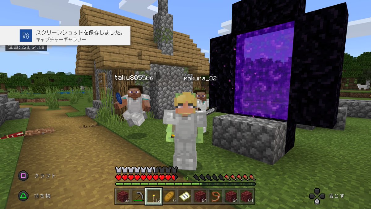 OWACHINDAYO's tweet photo. ＃マイクラ #PS4share　今日はPS版マイクラヤりましたW　　あ、誤字w https://t.co/UqJmEC62Pg