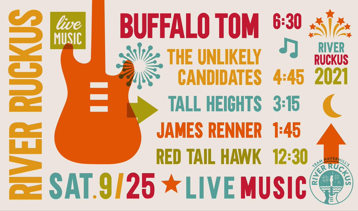 RedTailHawkBand's tweet photo. Honored to be part of this fantastic lineup for @925theRiver and Team Haverhill’s River Ruckus 2021! Stay tuned in to The River for more details and all the music we love, including our catalogue. https://t.co/KjXyXjrr9j