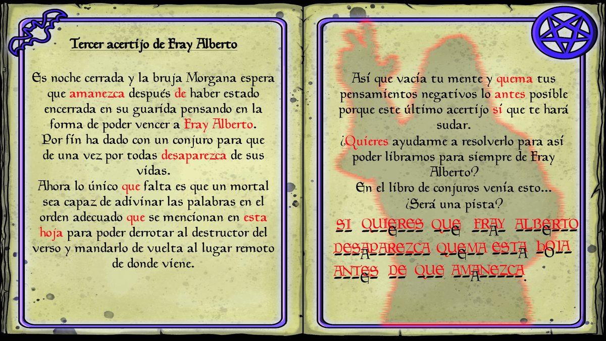 OrderedWitch's tweet photo. Well done! Lo hemos conseguido! #FrayAlberto ha vuelto a su plano y la torre vuelve a estar tranquila.
Bueno, todo lo tranquila que puede ser una torre de brujas.
Las brujas que lo han resuelto son: Lunatics4games, yarolas_pm, juga2, ludus_lab, Meepleando y Anaimazrico. 👇 https://t.co/4iKqHQy5Fe