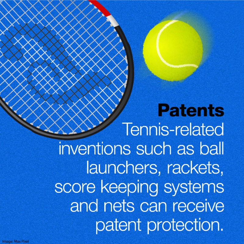 WIPO's tweet photo. The #USopen kicks off today.

Let’s take a look into how much intellectual property there is in tennis.

Find out below⤵️
