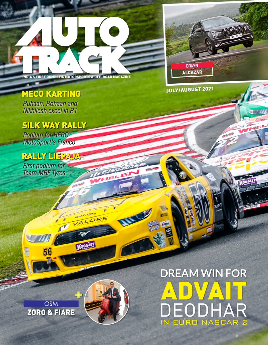 AdvaitDeodhar's tweet photo. Big thank you @AutoTrack4 for the cover on this monthβs magazine.
@EuroNASCAR #Euronascar #motorsport #autotrack @fmsci #indianmotorsport https://t.co/ef6fMyj6Lu
