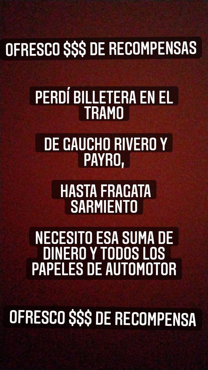AlanNahuelBe's tweet photo. Perdí billetera Gaucho Rivero entre payro y fragata https://t.co/WuFLWqss5E