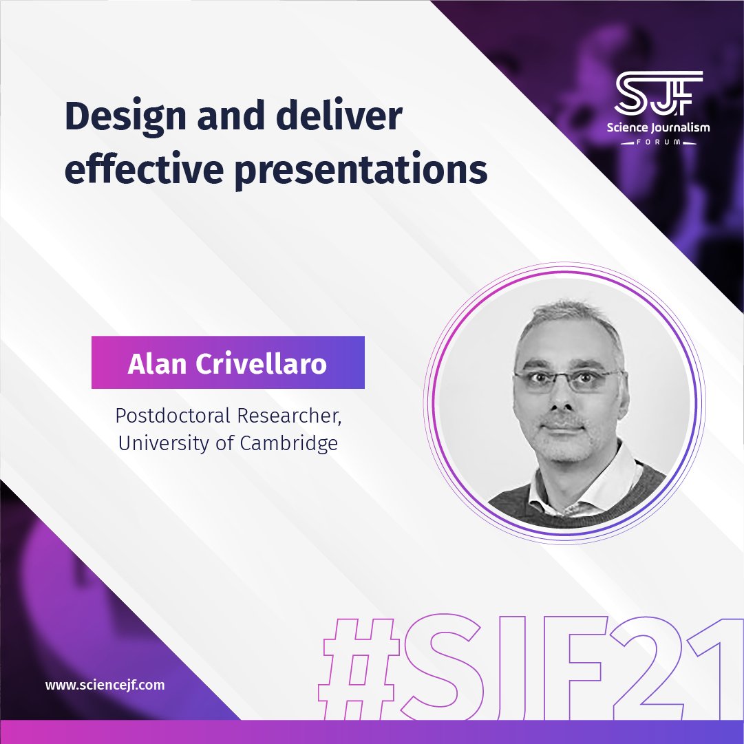 #SJF21: A visual is worth a thousand words! Learn how to make perfect presentations no matter the topic with @alancrivellaro. From preparation to the delivery of the presentation, enjoy Alan’s session about the most wanted skill you need to excel in your professional life. #SJF21