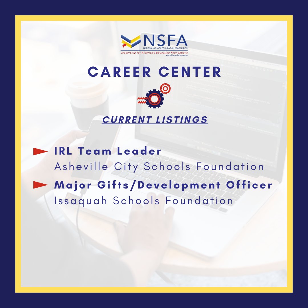 New positions have been posted to our Career Center! 

Check out the available jobs: schoolfoundations.org/Career-Center