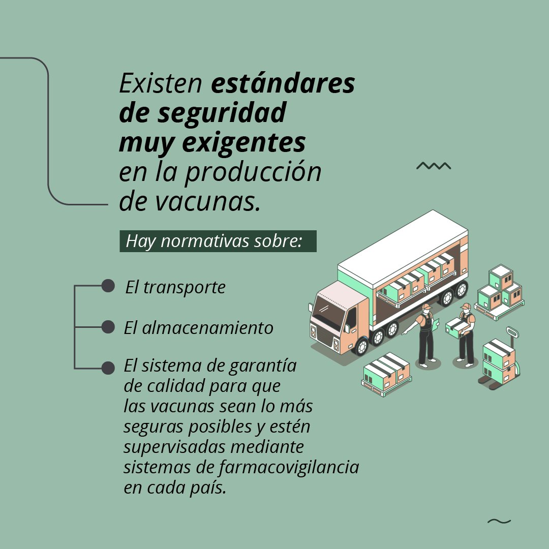 Los #ensayosclínicos y los exigentes estándares de seguridad de los procesos de producción, garantizan la seguridad y eficacia de las #vacunas y que no producen efectos secundarios graves.