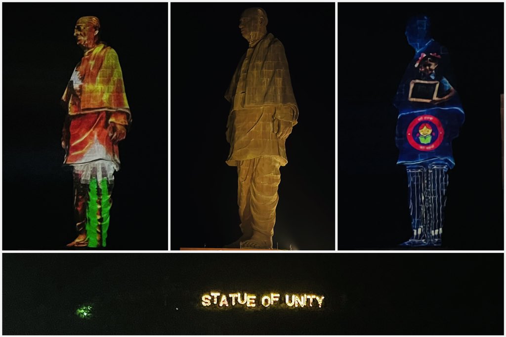 smritiirani's tweet photo. Statue of Unity - India’s pride and a fitting tribute to the man who united our Nation! 

@souindia https://t.co/UKymTdDBDU