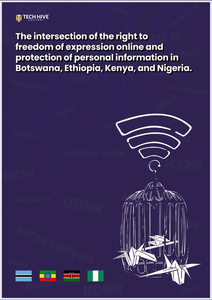 HiveAdvisory's tweet photo. Tech Hive Advisory, with support from  @OmidyarNetwork is set to release a new report titled “The intersection of the right to freedom of expression online and protection of personal information in Botswana, Ethiopia, Kenya, and Nigeria.” https://t.co/T6xVljBODk