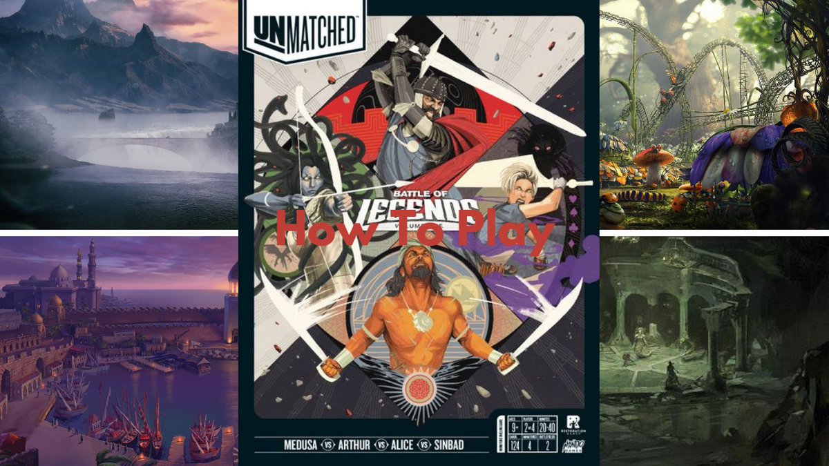 Check out my How to Play video on the game. #Unmatched. Designed by <a href="/robdaviau/">Rob Daviau</a>, <a href="/JustinDJacobson/">Justin D. Jacobson</a> and published <a href="/RestorationGame/">Restoration Games</a>. 
youtu.be/sDCQHCuJTHc