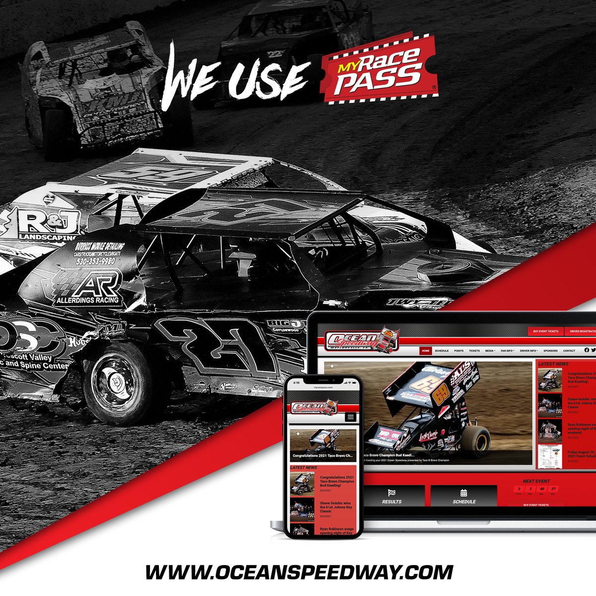 MyRacePass (@myracepass) on Twitter photo .<a href="/Ocean_Speedway/">Ocean Speedway</a> has a new online home! 🔥
News, schedule, results and more! 🏁
Favorite Ocean Speedway on the MyRacePass app to receive notifications of race recaps, breaking news and more! 🤘
💻/📱 oceanspeedway.com
📲 bit.ly/3ztXgk3
#WeUseMRP #GetTheApp #TeamMRP .<a href="/Ocean_Speedway/">Ocean Speedway</a> has a new online home! 🔥
News, schedule, results and more! 🏁
Favorite Ocean Speedway on the MyRacePass app to receive notifications of race recaps, breaking news and more! 🤘
💻/📱 oceanspeedway.com
📲 bit.ly/3ztXgk3
#WeUseMRP #GetTheApp #TeamMRP