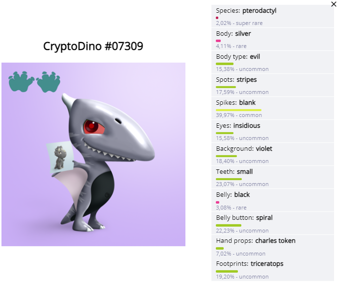 cryptodino_io's tweet photo. To celebrate our whole collection being sold out, we are giving away this rare CryptoDino #07309. To win, please: 

🦖RT  
🦖INVITE 3 FRIENDS
🦖JOIN OUR CRYPTODINO FAMILY:  https://t.co/nVcdGkHjn6

The winner will be picked randomly when we reach 2000 followers. Good luck!💚🦖 https://t.co/W1ag7HNK5M