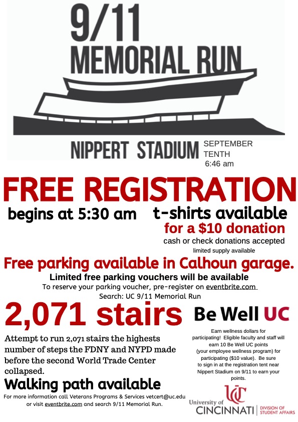 We are able to host the 9/11 stair run for the 20th anniversary this year. Please see flier for details.
