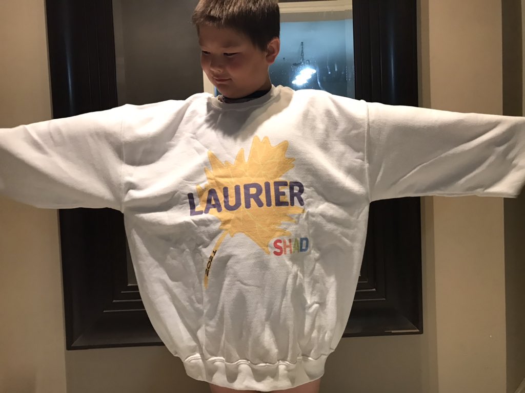 LaurierShad's tweet photo. Shad Laurier campus sweat shirt arrived! #Shad2021 #ShadLaurier https://t.co/9by87SfCxQ