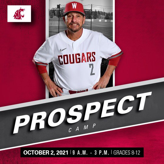 DBell_13's tweet photo. Join us on October 2nd at Bailey-Brayton Field for our last Prospect Camp of the fall! It will be a great opportunity to be evaluated and receive instruction from the @wsucougarbsb coaching staff.
#TeachAndDevelop #GoCougs
https://t.co/FxuQXqly44 https://t.co/vK5xKwNazx