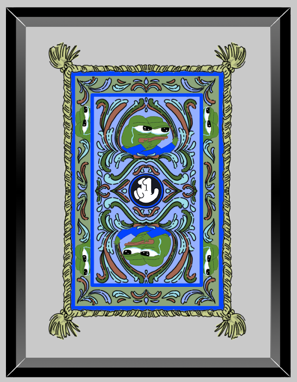 minted a pepe rug, looks rare <a href="/thecryptorugs/">CryptoRugs</a>