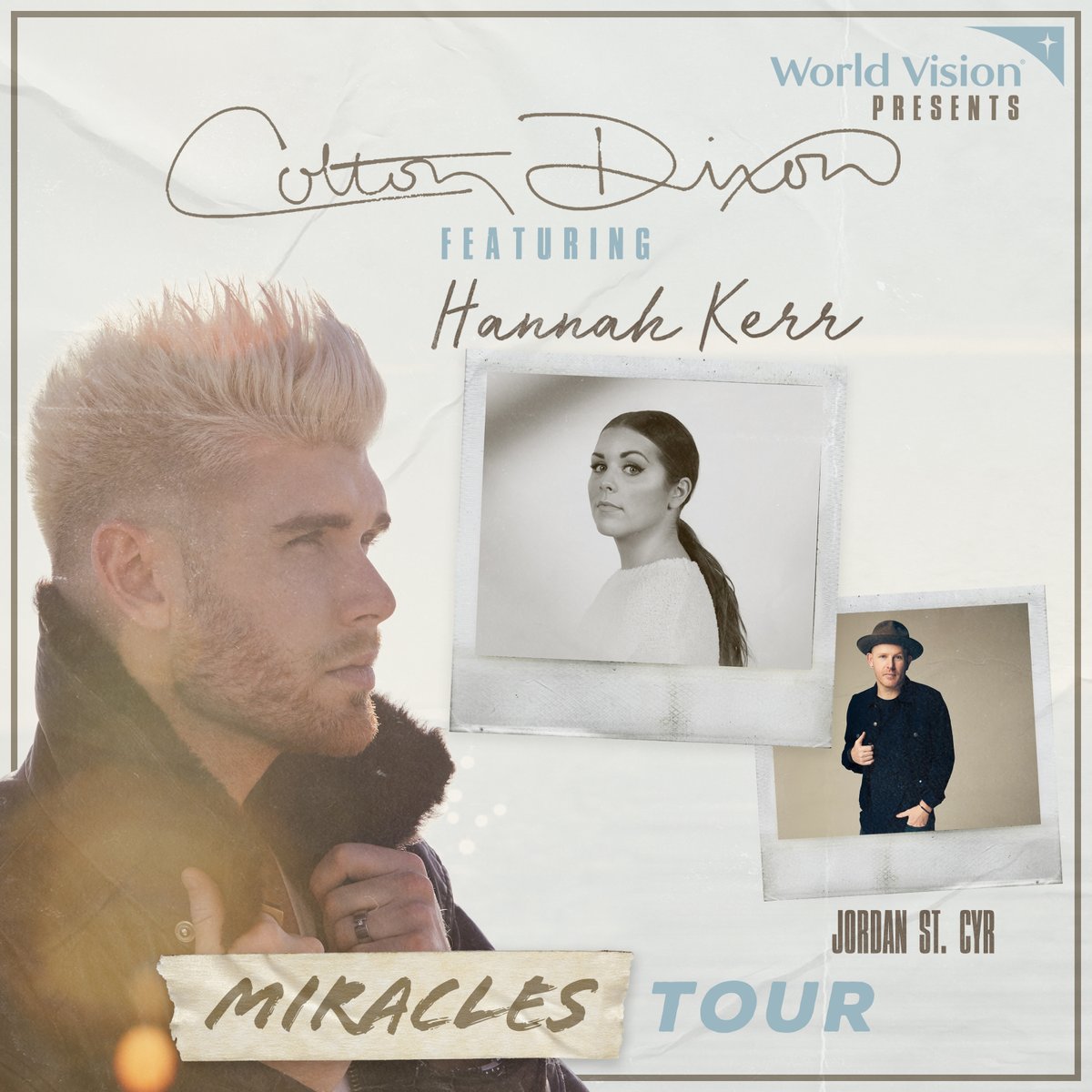 Tickets are now on sale for the Miracles Tour with @HannahKerr and @jordanstcyr! We can't wait to sing with you in your city!

Get your tickets and RSVP here: coltondixon.com