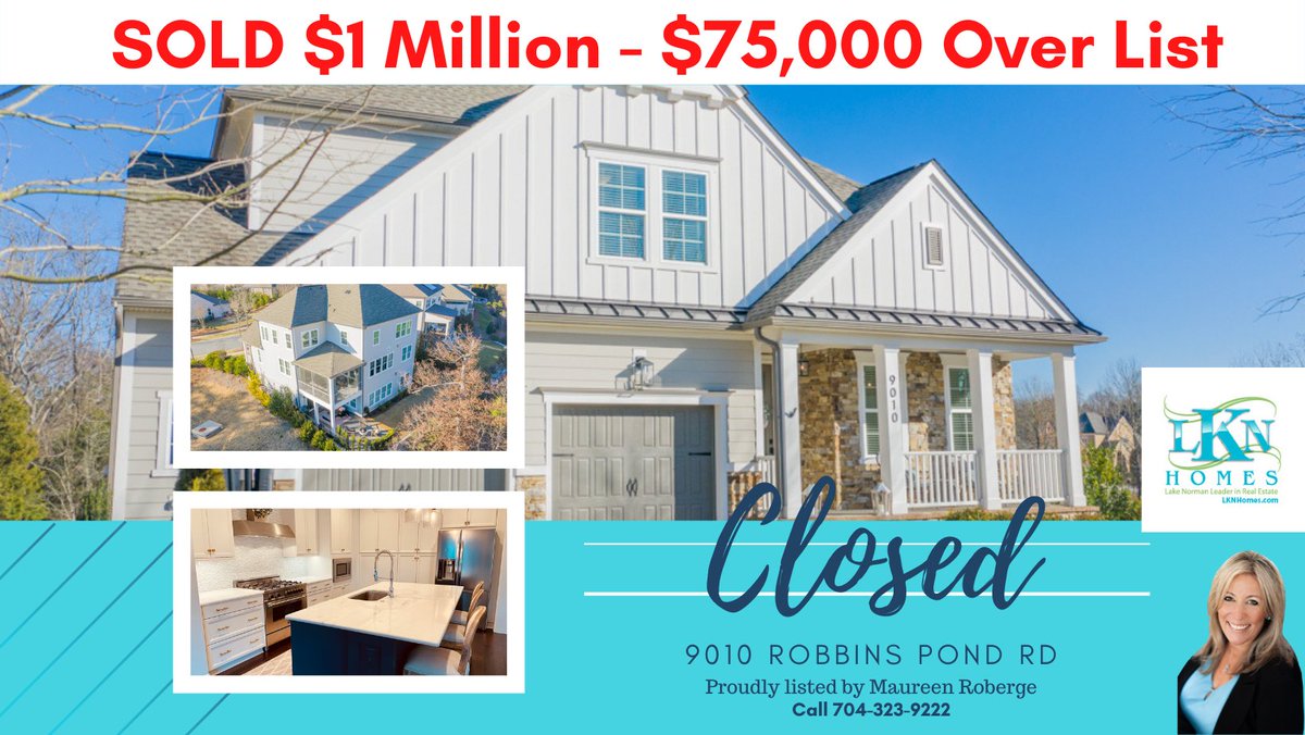 maureenroberge's tweet photo. Do you want to get top dollar for your home? Call Maureen Roberge at 704-323-9222 today! Visit us at https://t.co/JoSSiis1b9 #closed #realestate #lknhomes https://t.co/Gt5PHHdhfb