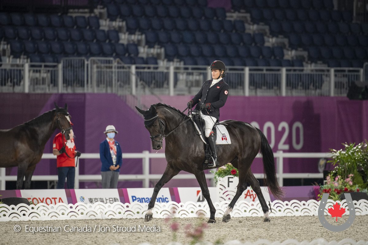 Equestrian_Can's tweet photo. Lauren Barwick et Sandrino ont livré une performance dynamique au parc équestre Baji Koen à l’occasion de la reprise libre individuelle aux Jeux paralympiques de #Tokyo2020.
🇨🇦Résultat final : 72,507 %
Pour en savoir plus : https://t.co/18JIQZZlZw
#DirectionTokyo #ÉquipeCanada https://t.co/bcpYItU9UP