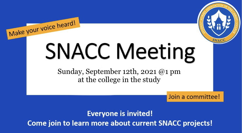 We are having our first open meeting of the year on Sunday, September 12th at 1:00 pm in the study. All are welcome and encouraged to join us to discuss chapter business. You can also attend via blackboard collaborate. Message us how to access the link. We hope to see you there!