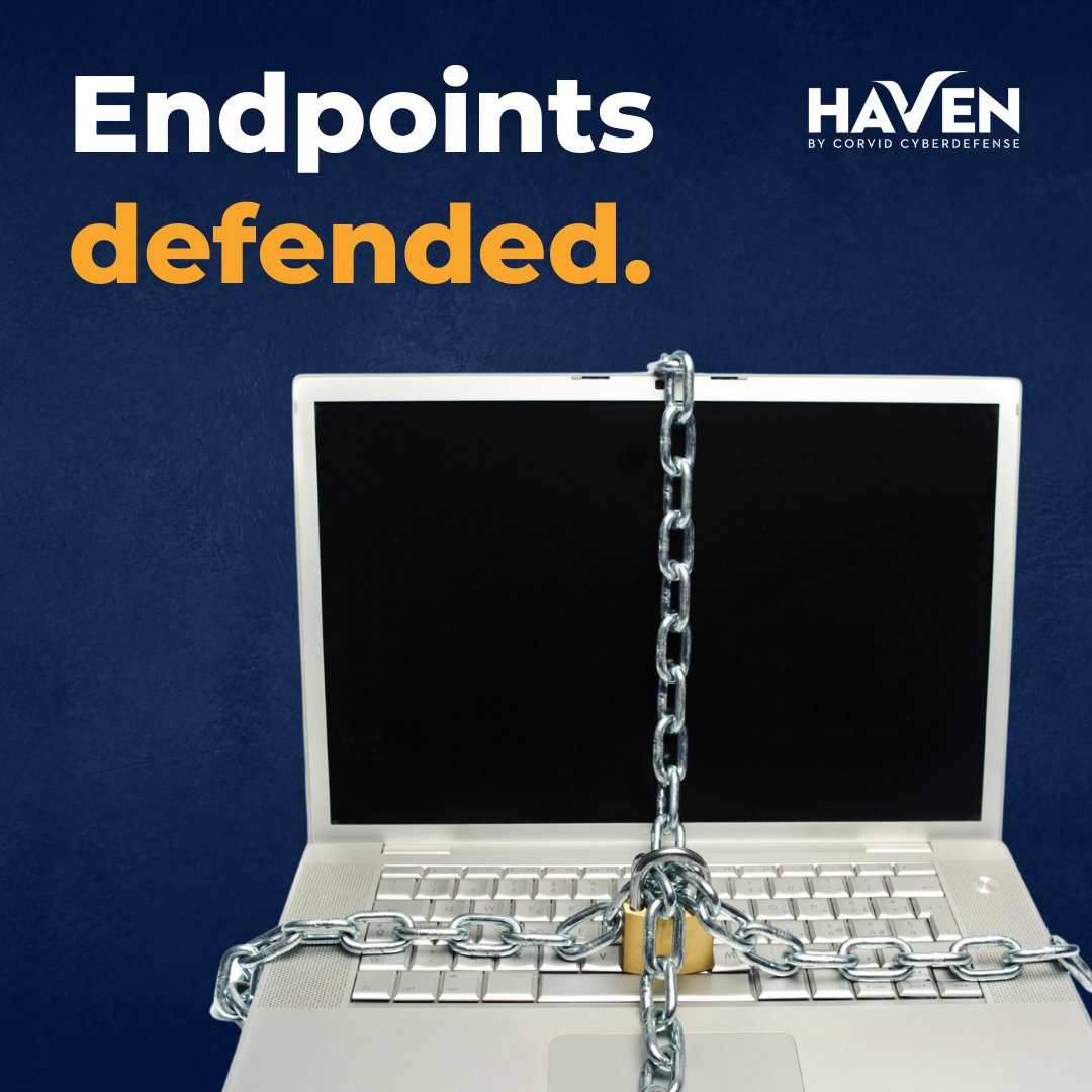 In the event a threat or malware goes undetected by the network and/or email security solutions, it is likely it will attempt to access an endpoint in your organization, which is protected by our Endpoint Security. corvidcyberdefense.com/haven/