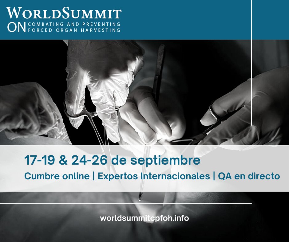 Asistan al punto de inflexión del mayor crimen de nuestro tiempo y la mayor amenaza para el alma de toda la humanidad: La extracción forzada de órganos de personas vivas con fines de exterminio y lucro. #China <a href="/crpandemonium/">Cristian Campos</a> <a href="/ElenaBerberana/">Elena Berberana</a> <a href="/GirautaOficial/">No soy Girauta 🇵🇸 ¡Palestina Libre!</a> bit.ly/38pVX9T