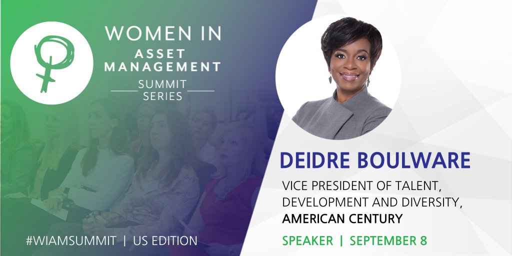 AmericanCentury's tweet photo. We’re excited to partner with @womeninam ’s upcoming Women in Asset Management Summit Series. VP of Talent, Development and Diversity Deidre Boulware will be a panelist discussing DE&amp;I Challenges.

Register for the event on Sept. 8 here:  https://t.co/3pWhDmnorB.
#WIAMSummit https://t.co/CzgX8C4E63